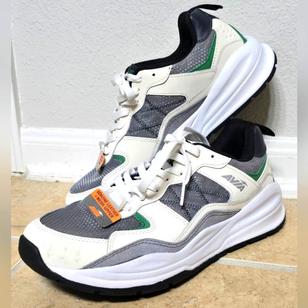 Brand New White Off-White Green Gray Sneakers Shoes